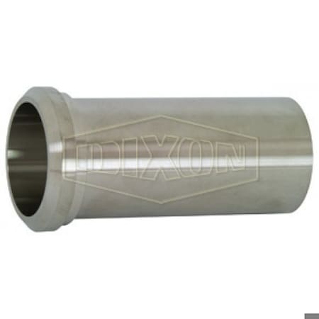 Dixon Tygon Hose Adapter, 3 in, Plain Beveled Seat, 304 SS, Domestic 14AHT-G300